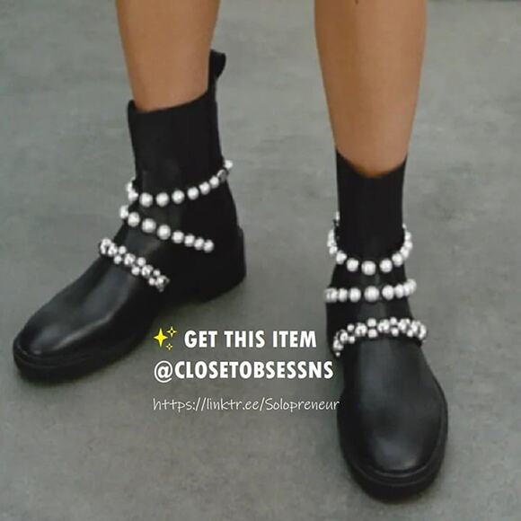 ZARA Leather Ankle Boots NWT - Picture 2 of 12